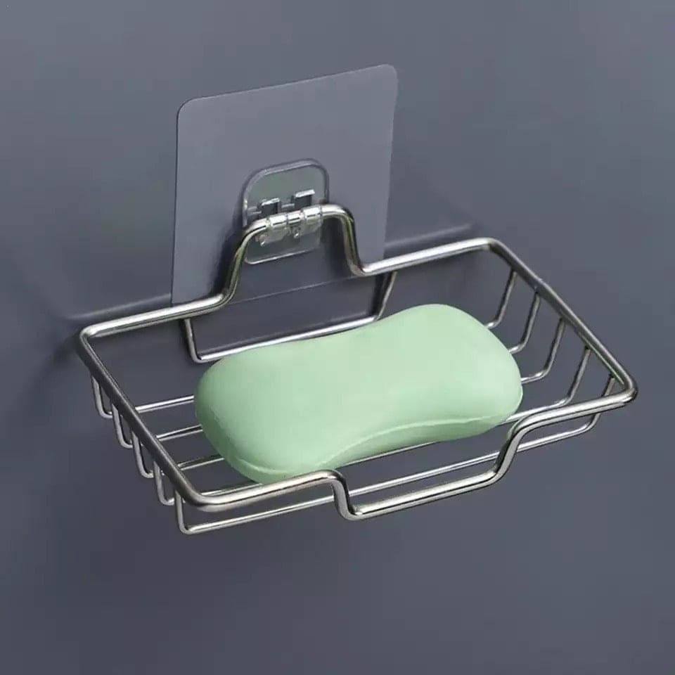 Stainless Steel Soap Dish, Creative Soap Rack, Drill Free Soap Sponge Storage, Wall Mounted Shampoo Holder, Stainless Steel Soap Sponge Holder Stainless Steel Soap Dish, Creative Soap Rack, Drill Free Soap Sponge Storage, Wall Mounted Shampoo Holder, Stainless Steel Soap Sponge Holder